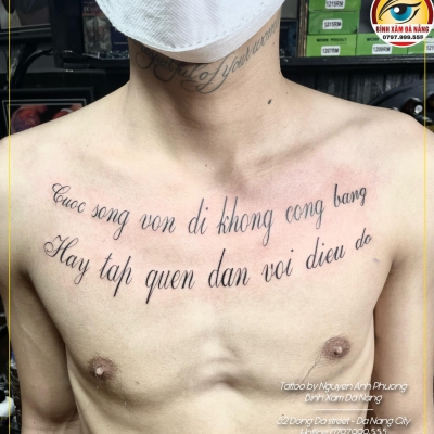 chữ mảnh thường full ngực 