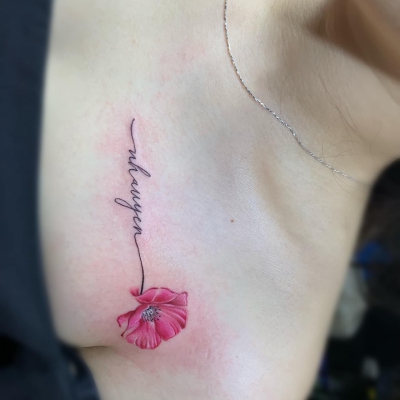 hình hoa mini và chữ ,art bên bình thực hiện 