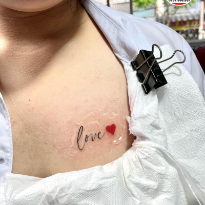 hình xăm chữ Love